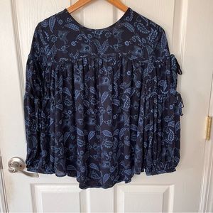 Loft • tie sleeve blouse